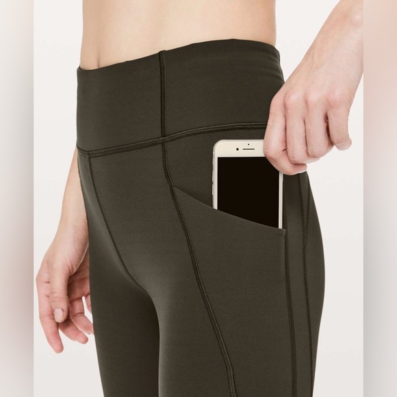 Lululemon Time To Sweat 7/8 Tight Legging 25” | Dark Olive | Sz 4 - Picture 4 of 9